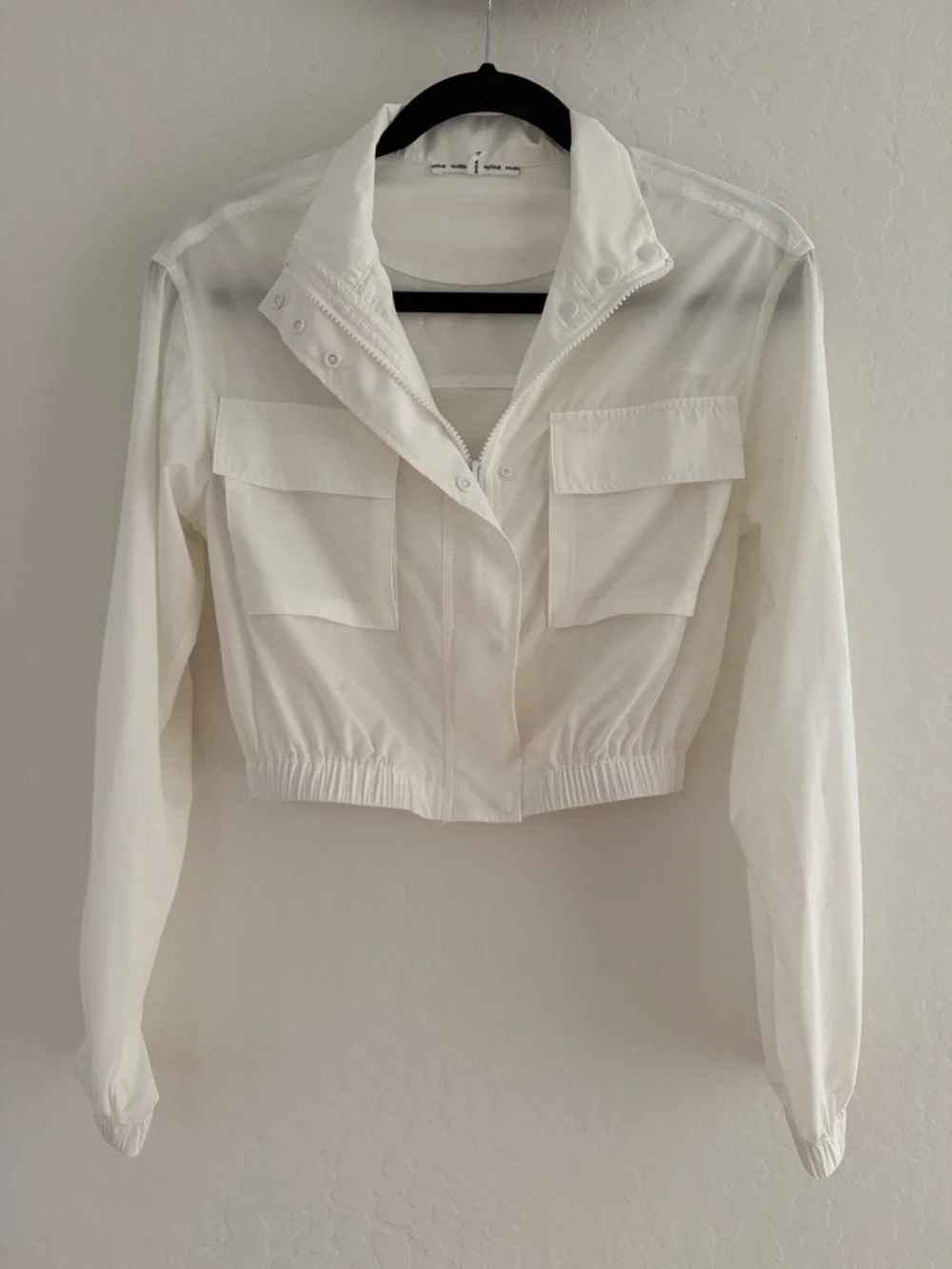 Aspen Cropped Jacket in Bright White, size XS